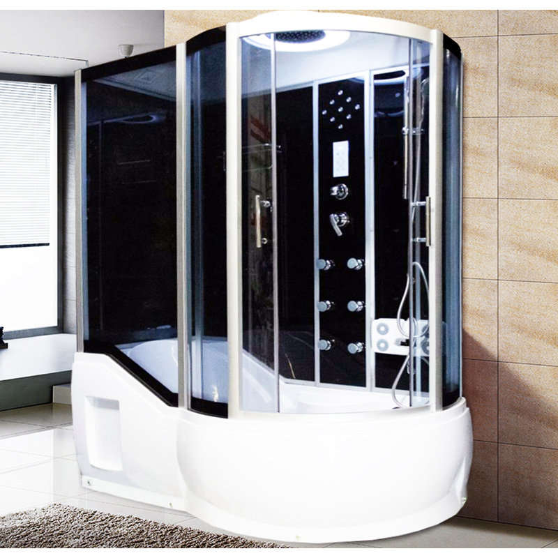 Royal Home Showers 60" W x 87" H Rectangle Sliding Steam Shower